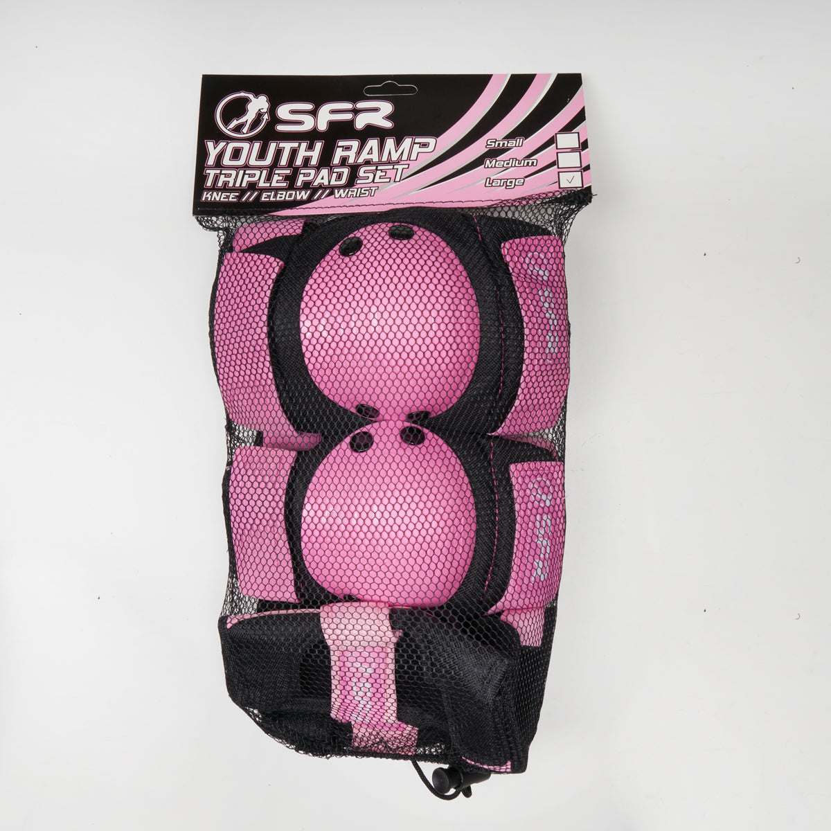SFR 'Youth Ramp' Triple Kids Pad Set - Pink & Black