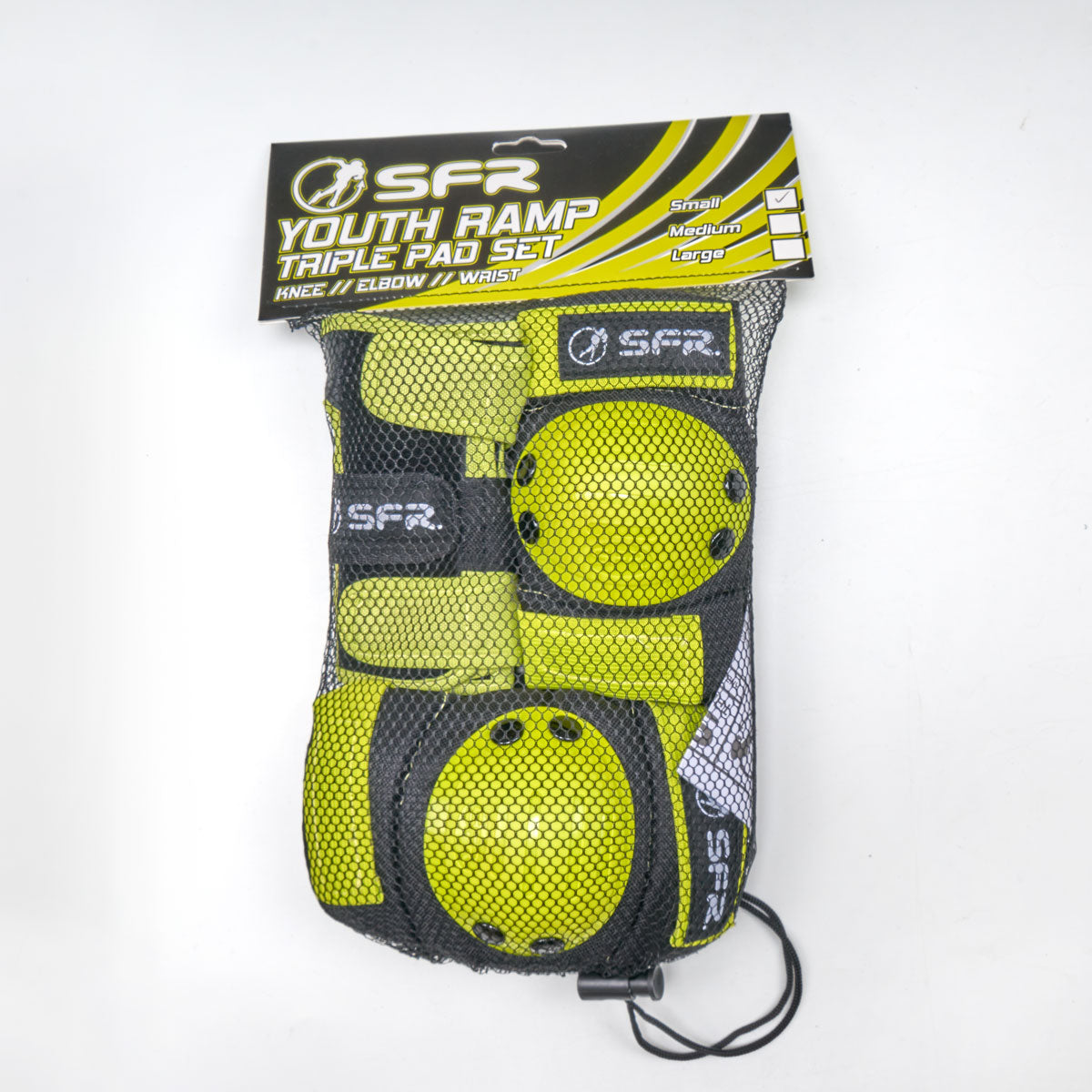 SFR 'Youth Ramp' Kids Triple Pad Set - Lime