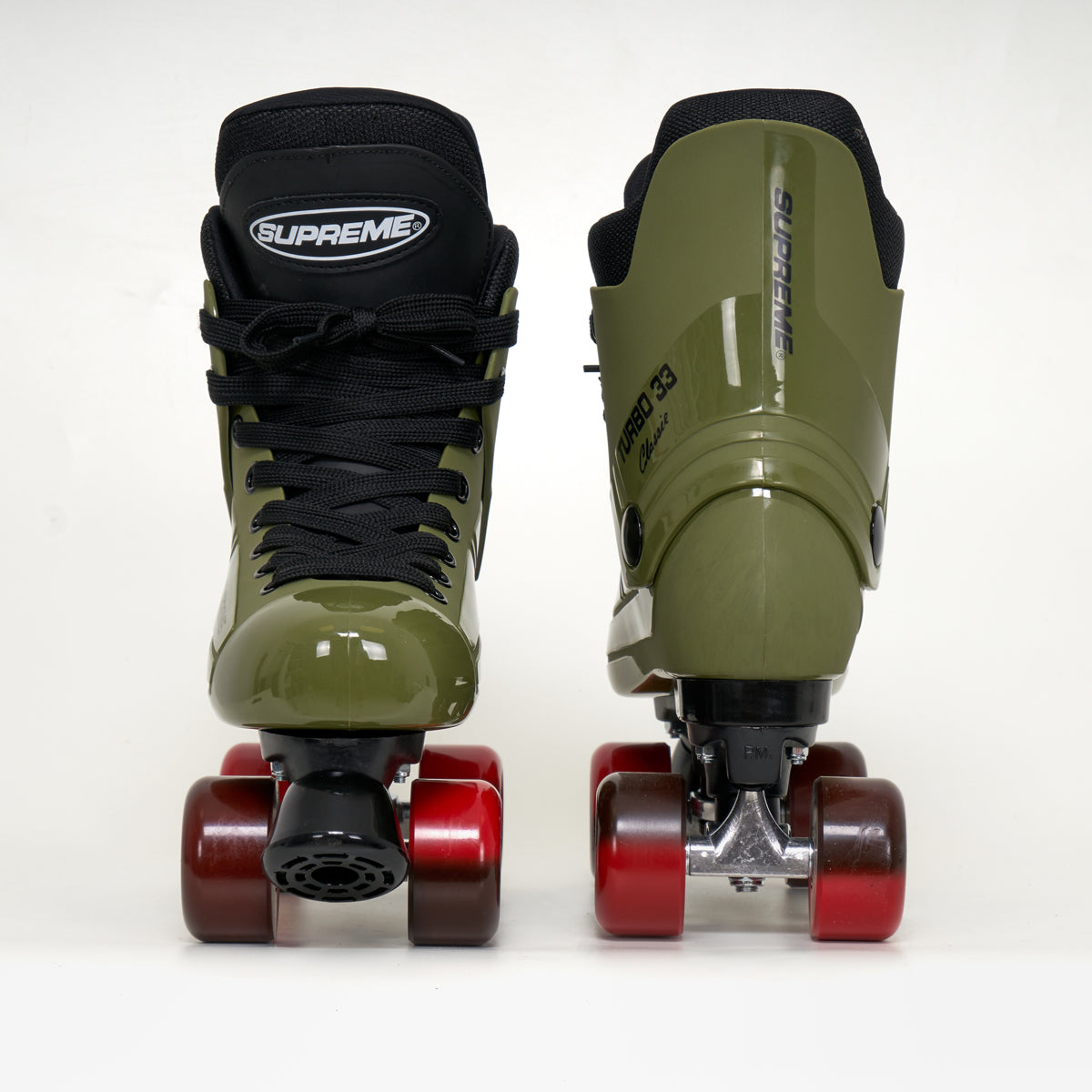 Supreme Turbo 33 Army Green Roller Skates - With Sims Wheels