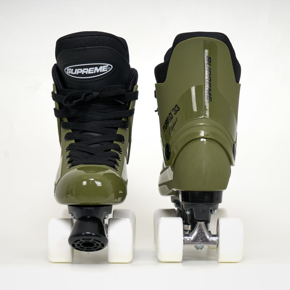 Supreme Turbo 33 Army Green Roller Skates - With Sims Wheels