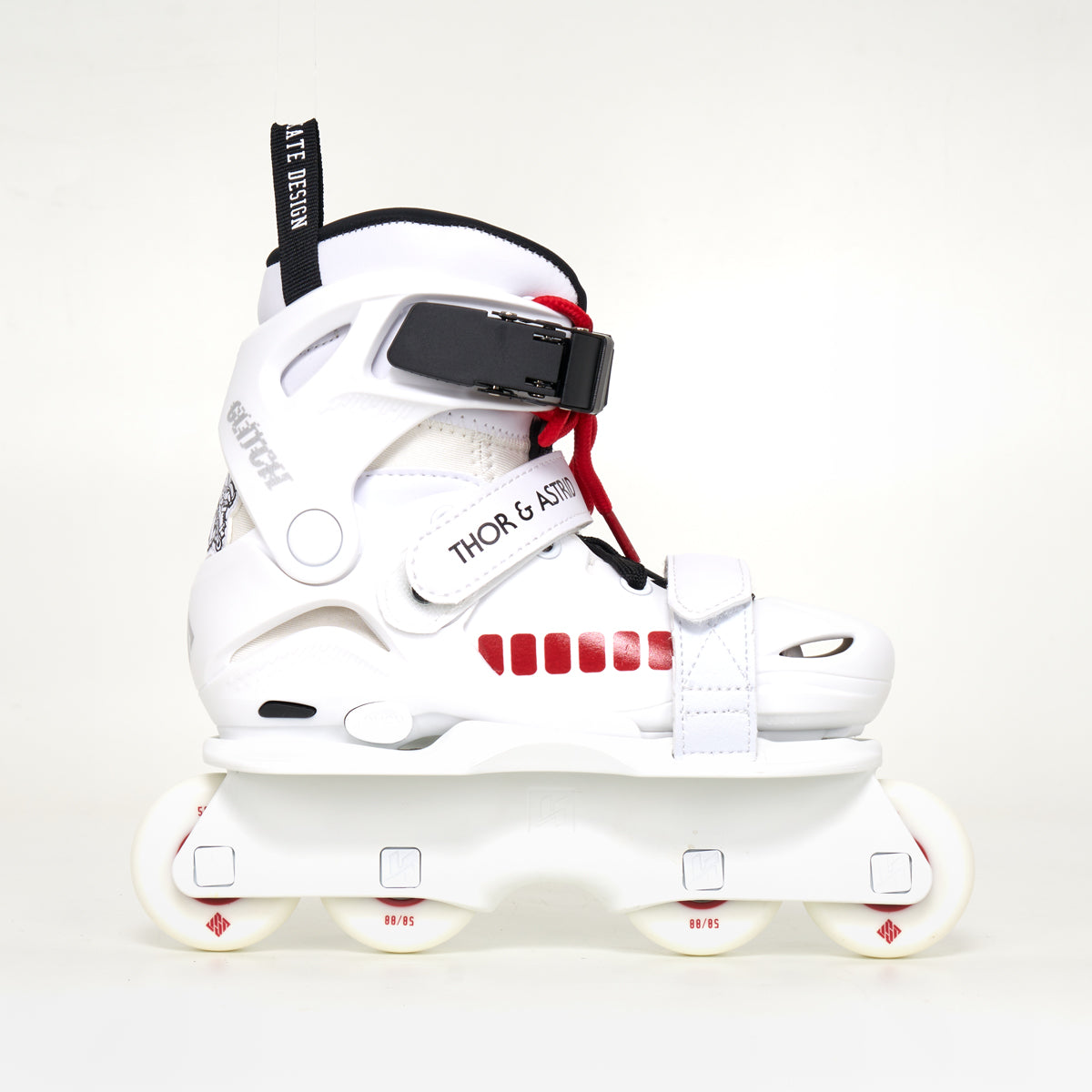 USD Glitch Vikings Junior Adjustable White Skates
