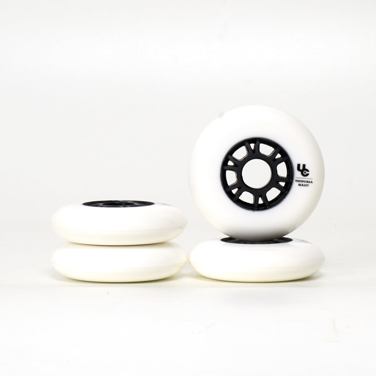 Undercover Team Wheels 90mm / 86a - White - 4 Set