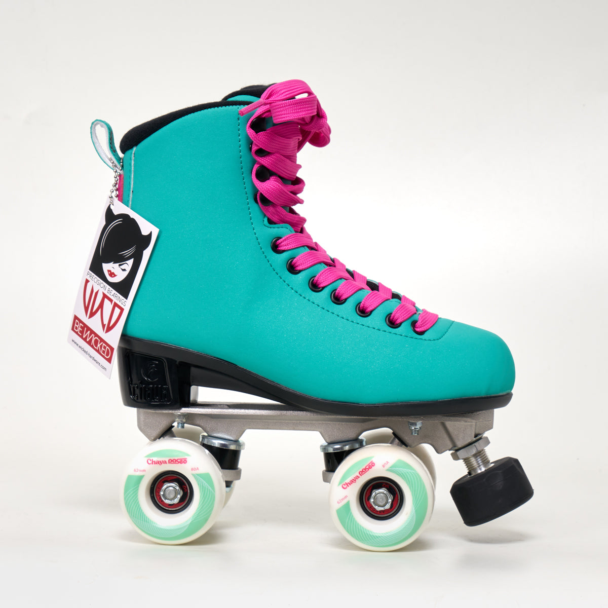 Chaya Melrose Deluxe Rollerskates - Turquoise V3 w/ Adjustable Toe Stop - Loco Skates