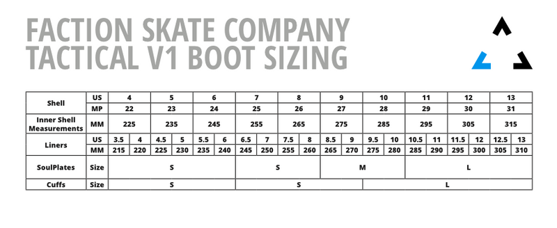 Product size chart