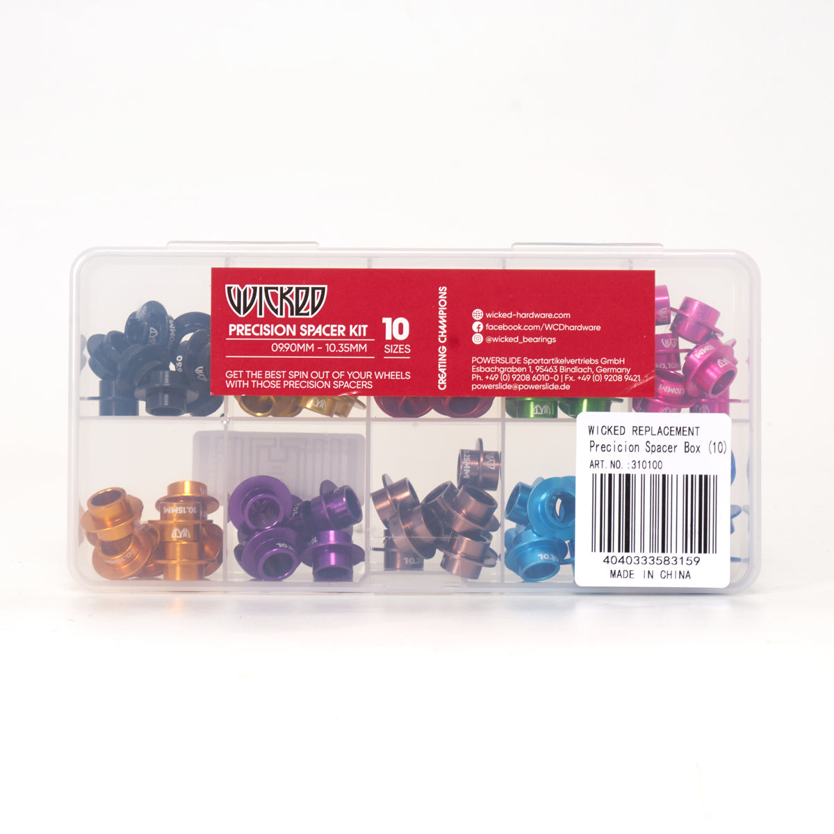 Wicked Precision Spacer Kit - 10 Different Spacer Sizes - 80 Spacers