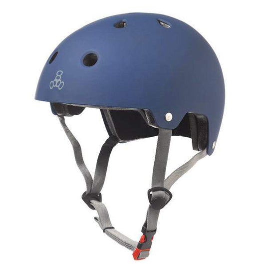 Triple Eight Brainsaver Blue Rubber Helmet