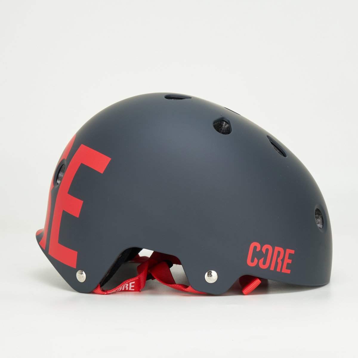 Core Street Skate Helmet - Matt Black With Red Decal-Core-Aggressive Skate,black,Helmets,Protective Gear,red