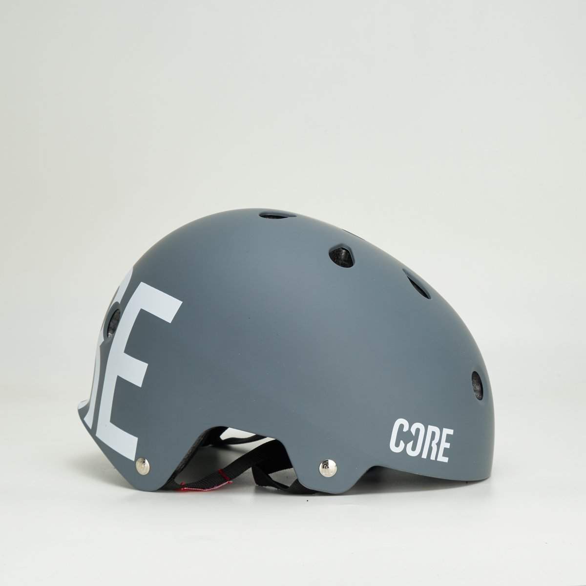 Core Street Skate Helmet - Grey With White Decal-Core-Aggressive Skate,grey,Helmets,Protective Gear