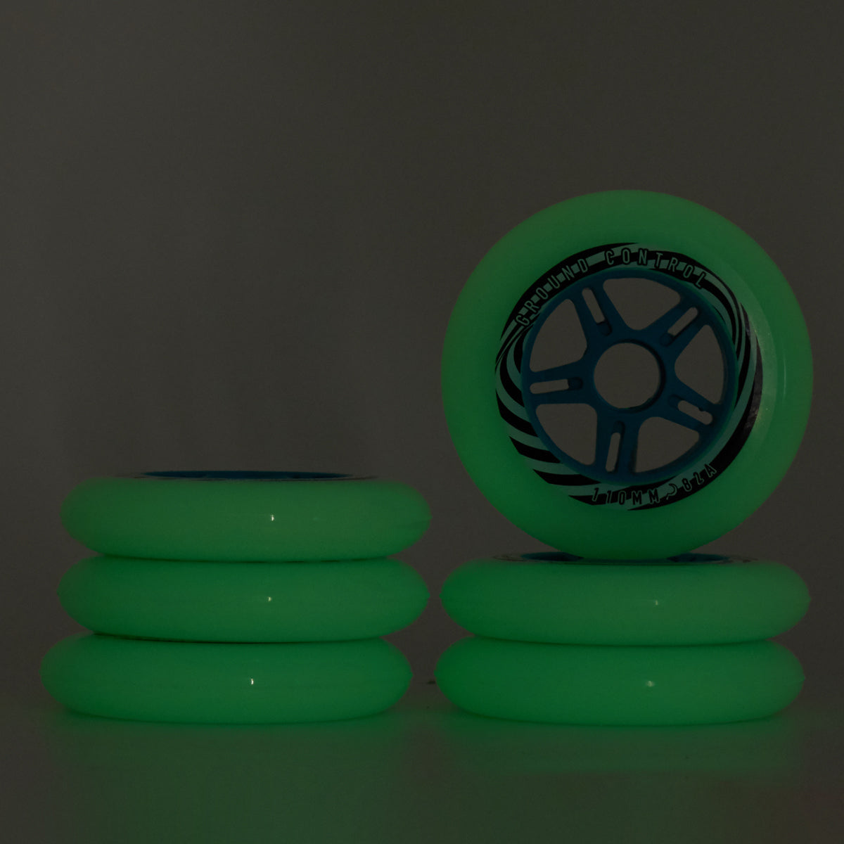 Ground Control Glow Wheels 110mm / 82a - Turquoise Core