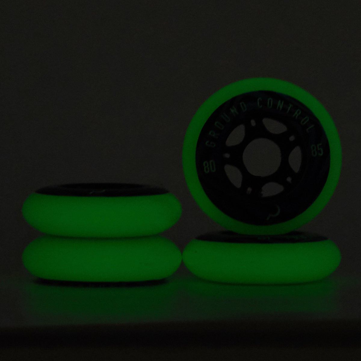 Ground Control Glow  Wheels 80mm / 85a - Black Core