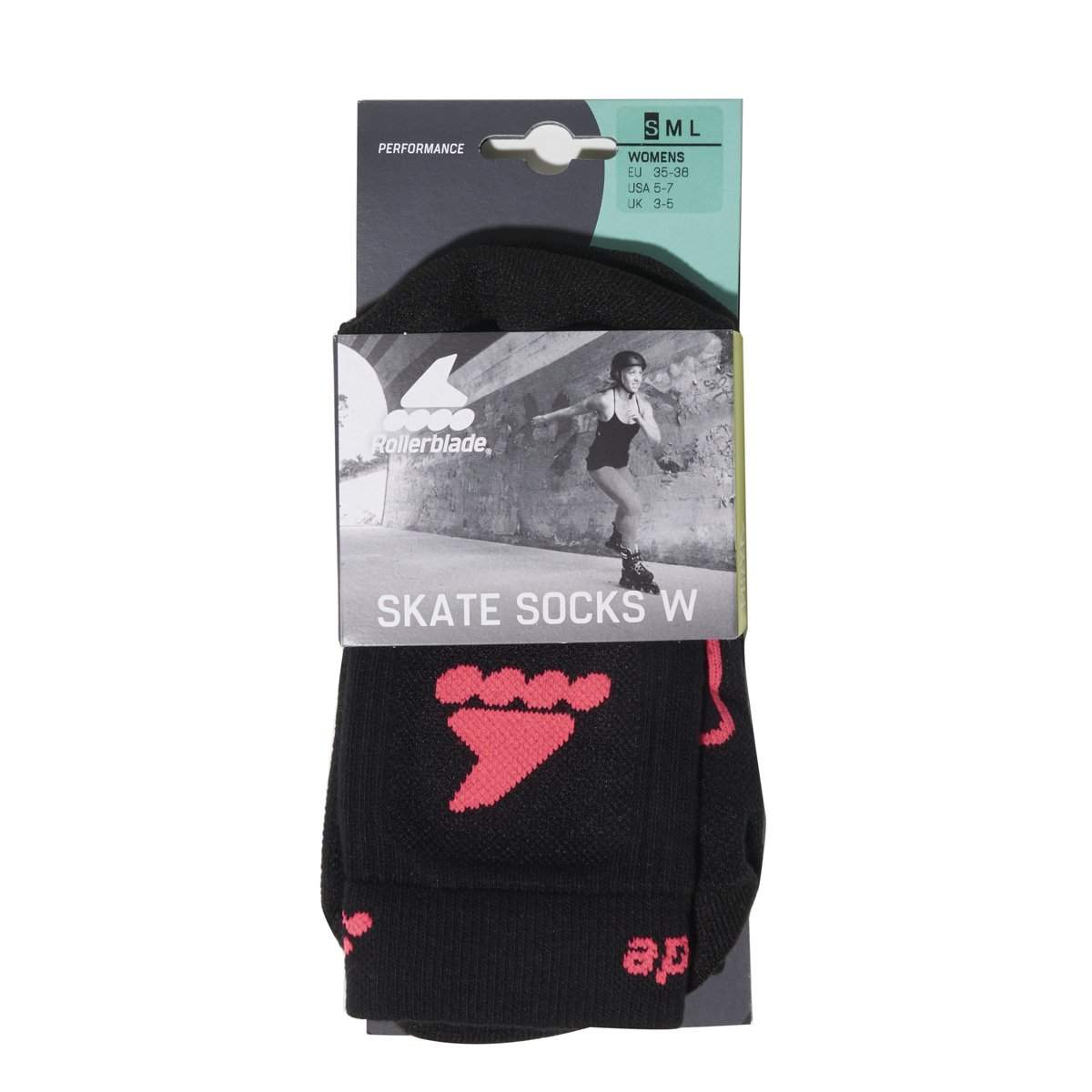 Rollerblade Skate socks - Black / Salmon