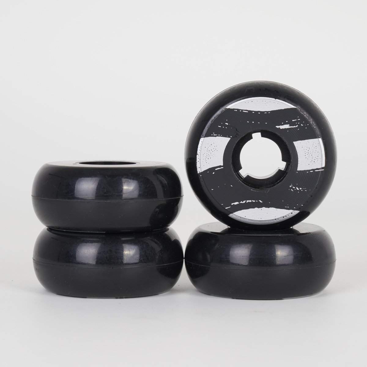 Dead 58mm / 92A Silver Ring Black Wheels