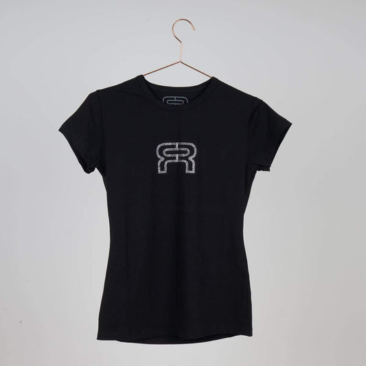 FR Strass Womens T-Shirt - Black-FR Skates-black,Clothing,Freestyle skates,T-shirts