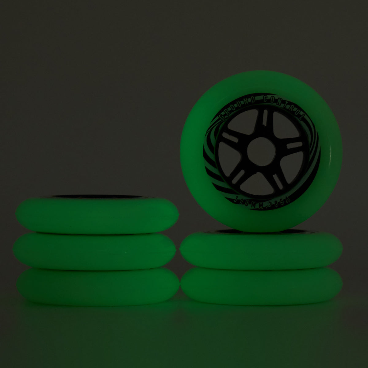 Ground Control Glow Wheels 110mm / 85a - Black Core