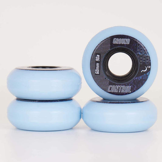 Ground Control EarthCity Wheels 60mm / 90a - Light Blue-Ground Control-60mm,Aggressive Skate,atcUpsellCol:upsellwheels,blue,Wheels