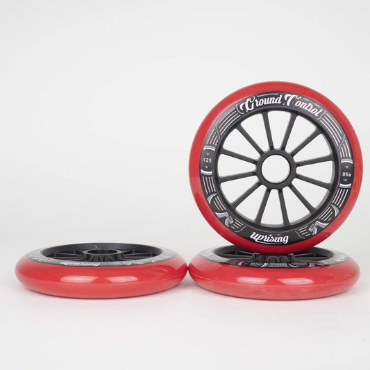 Ground Control 125mm Red / Black Tri Wheels (3 Pack)