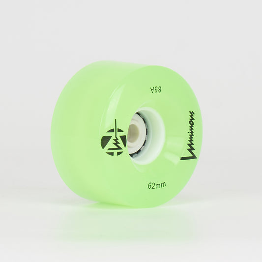 Luminous LED Light Up 62mm/85a Wheels - Green (Singles)