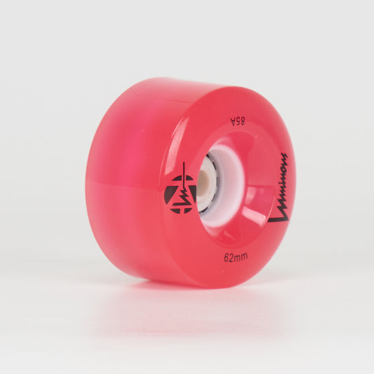 Luminous LED Light Up 62mm Wheels - Red (Singles)