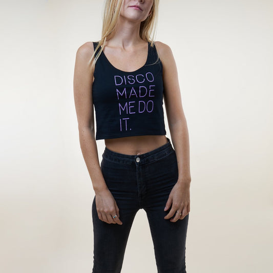 Paradise by Marawa 'Disco made me do it' Black crop