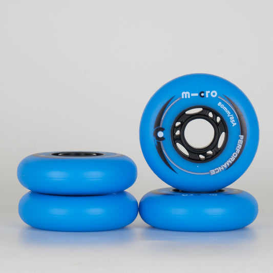 Micro MT Plus 80mm Wheels Blue - 4 Pack