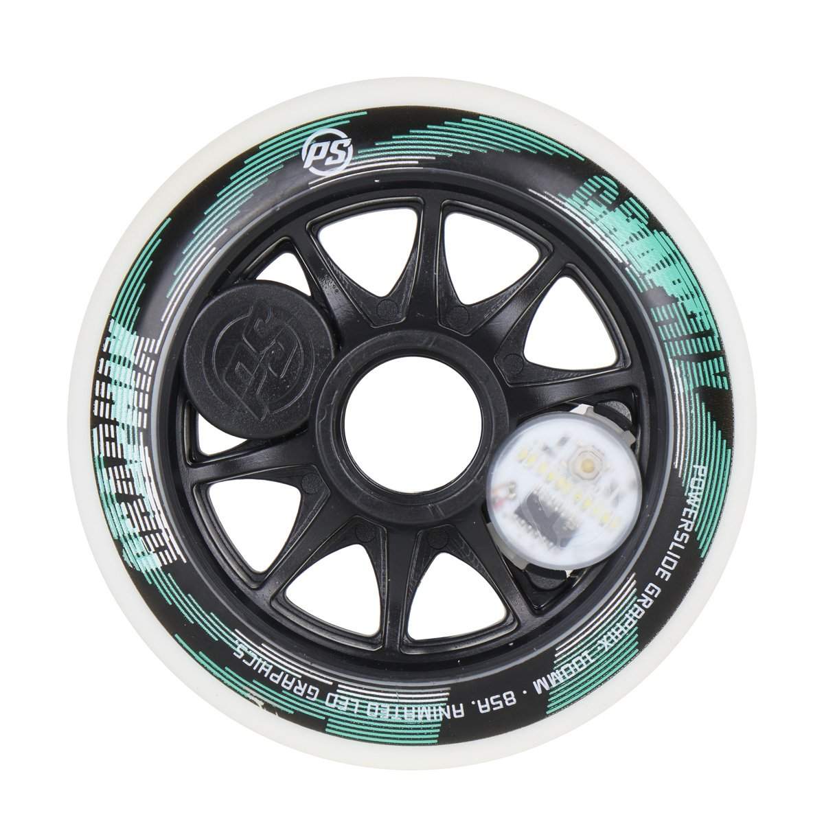 Powerslide Graphix 100mm White Wheels (Singles)