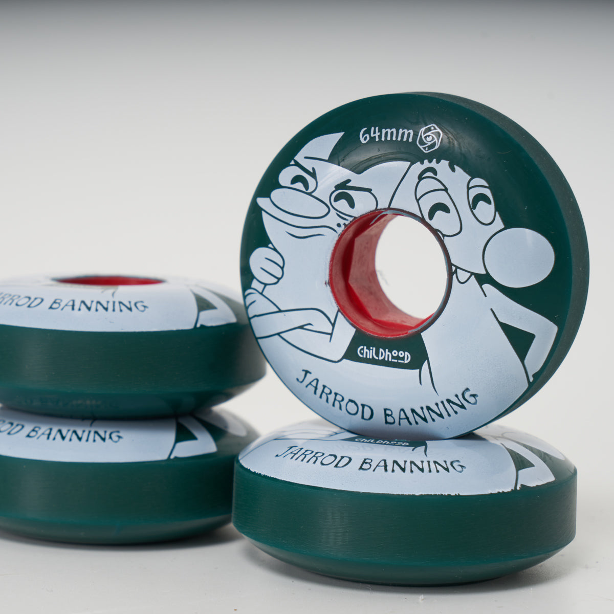 Red Eye Jarrod Banning 'Childhood' 64mm / 90a Wheels - Green
