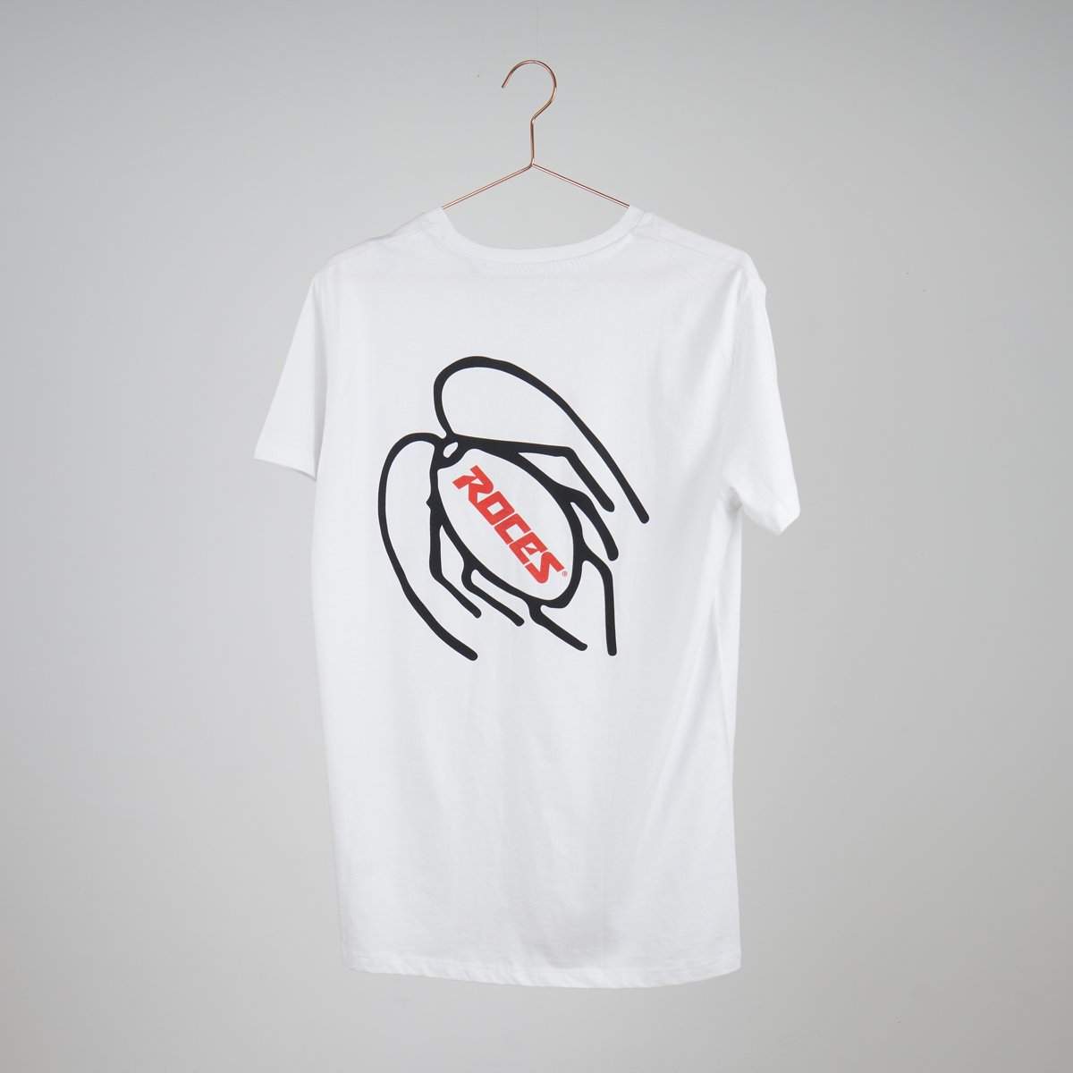 Roces 'Roach' T-shirt - White-Roces-Aggressive Skate,Clothing,T-shirts,white