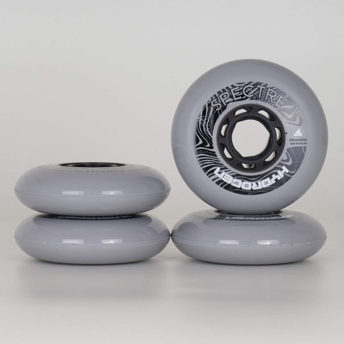 Rollerblade Hydrogen Spectre Wheels 80mm - Cool Grey-Rollerblade-80mm,atcUpsellCol:upsellwheels,Freeskate / Powerblade,grey,Skate Parts,Wheels