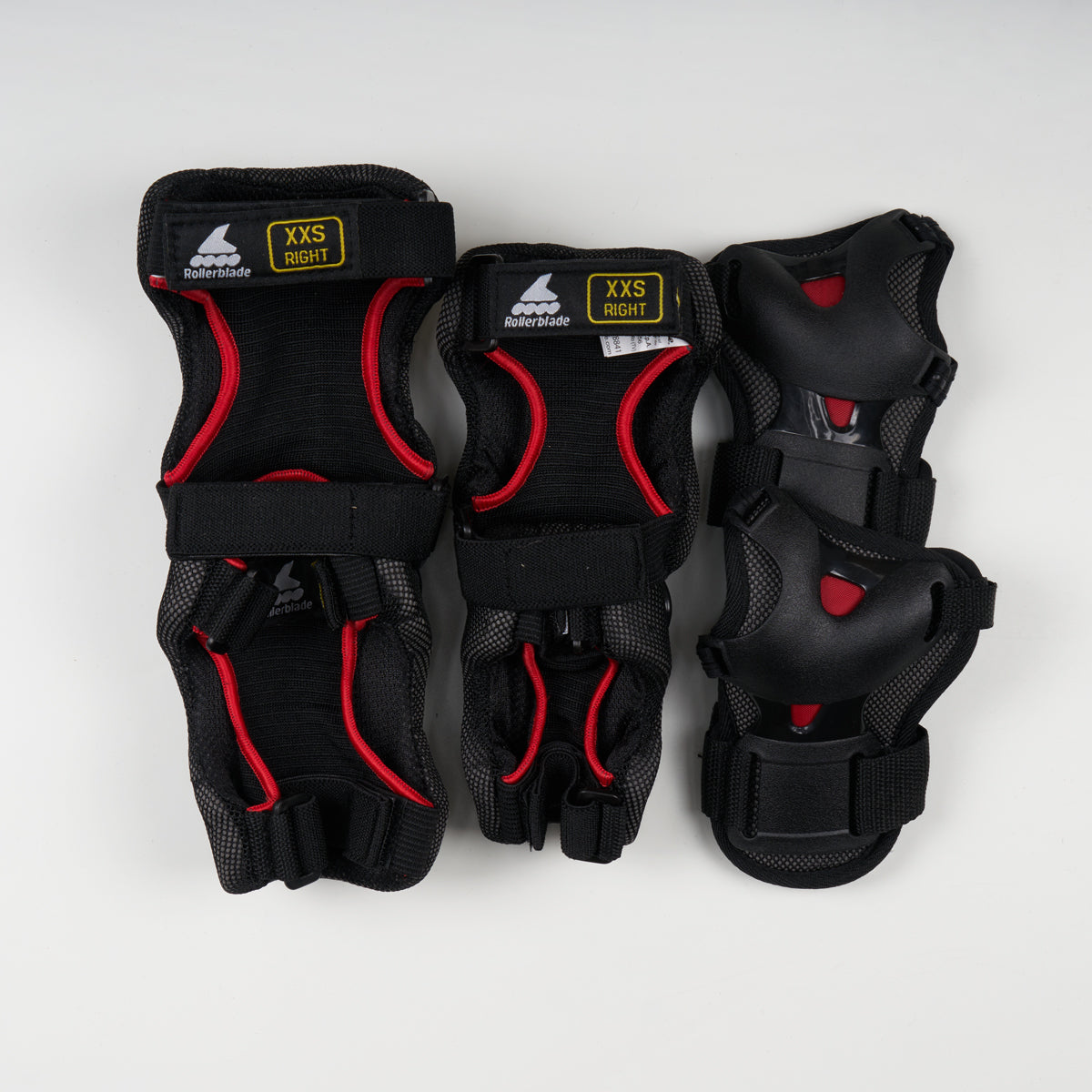 Rollerblade Skate Gear Jnr Black / Red Pad Set