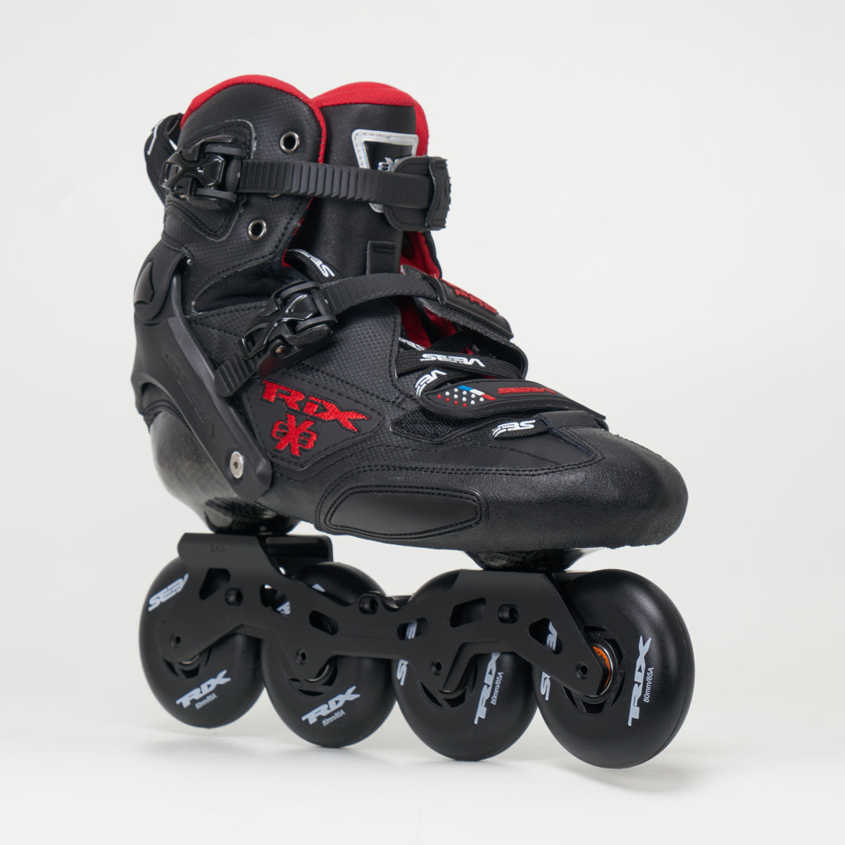 Seba Trix 80 Pro Skates (Carbon) - Black/Red