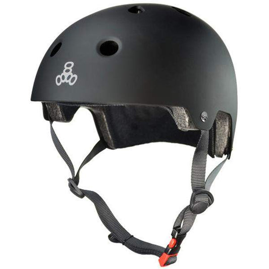 Triple Eight Brainsaver Black Rubber Helmet