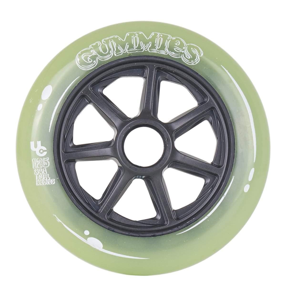 Undercover Gummies Wheels 125mm 84a - Sold Individually-Undercover Wheels-125mm,atcUpsellCol:upsellwheels,green