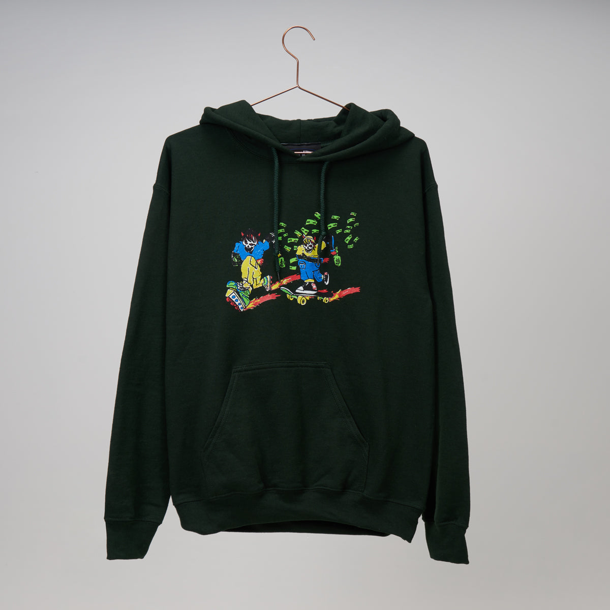 WKND Skateboards x THEM Skates ATM Hoodie - Forest Green