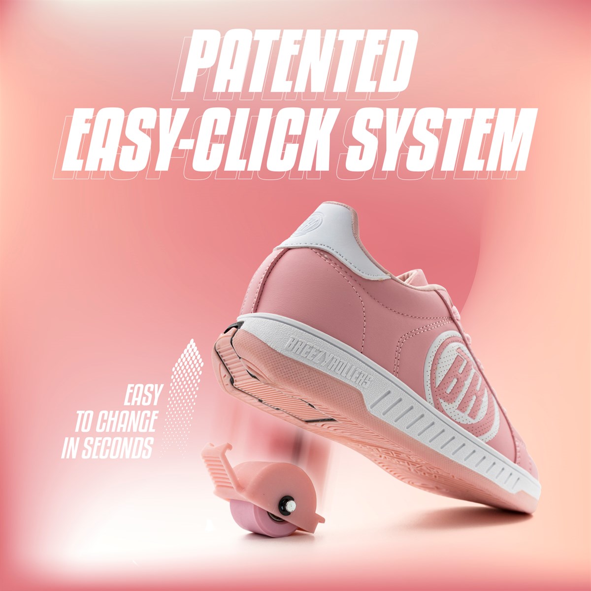 Breezy Rollers Classic - Walk & Roll Shoes (Pink)