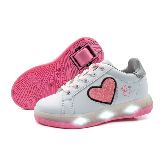 Breezy Rollers Blast - Walk & Roll Light Up Shoes (Pink)