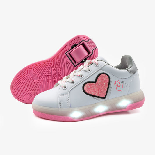 Breezy Rollers Blast - Walk & Roll Light Up Shoes (Pink)