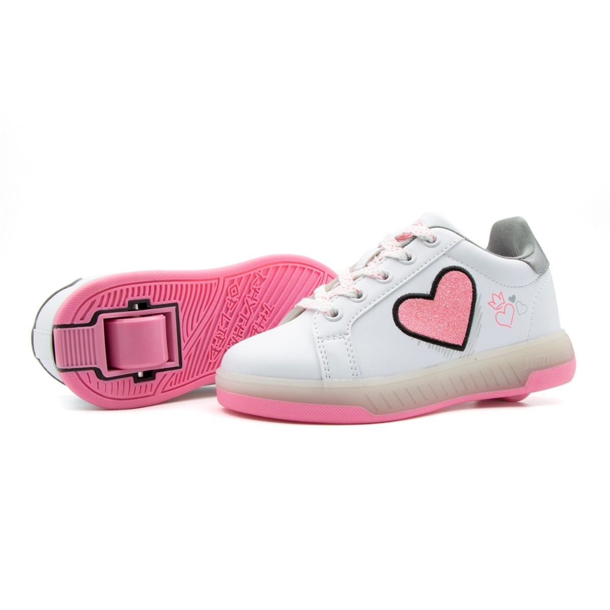 Breezy Rollers Blast - Walk & Roll Light Up Shoes (Pink)