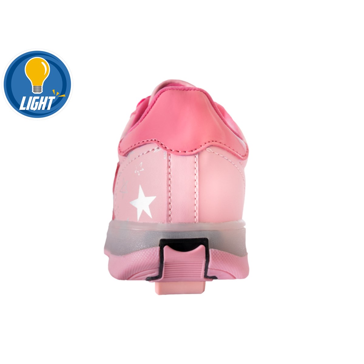 Breezy Rollers Blast - Walk & Roll Light Up Shoes (Double Pink)