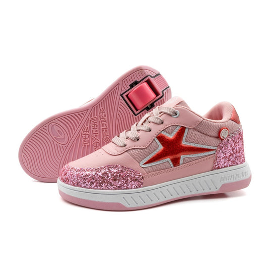 Breezy Rollers Star - Walk & Roll Shoes (Pink)