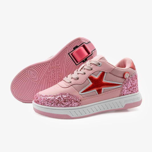 Breezy Rollers Star - Walk & Roll Shoes (Pink)