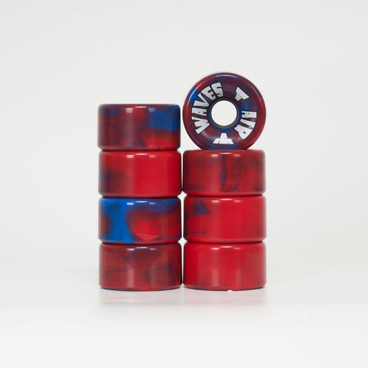 Airwaves 65mm/78a Wheels - Red/Blue Marble