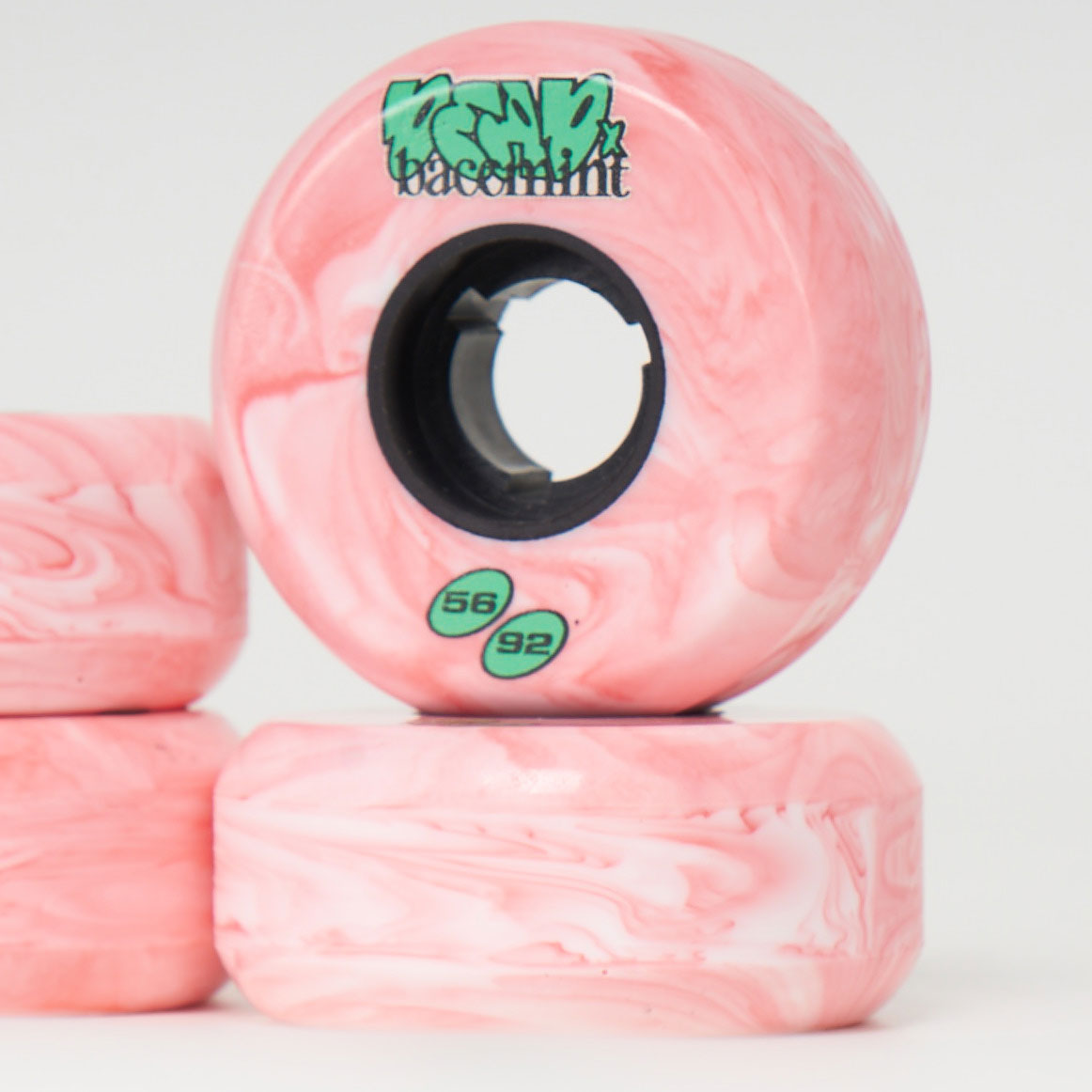 BACEDEAD Dead x Bacemint 56mm/92a Wheels - Pink Marble (4-Pack)