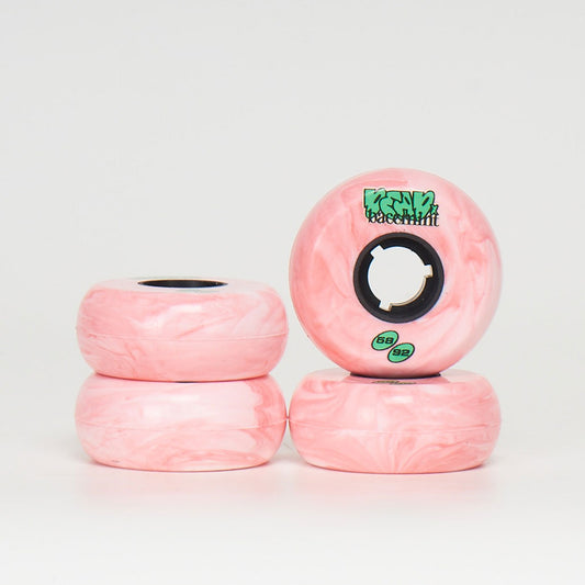 BACEDEAD Dead x Bacemint 58mm/92a Wheels - Pink Marble (4-Pack)