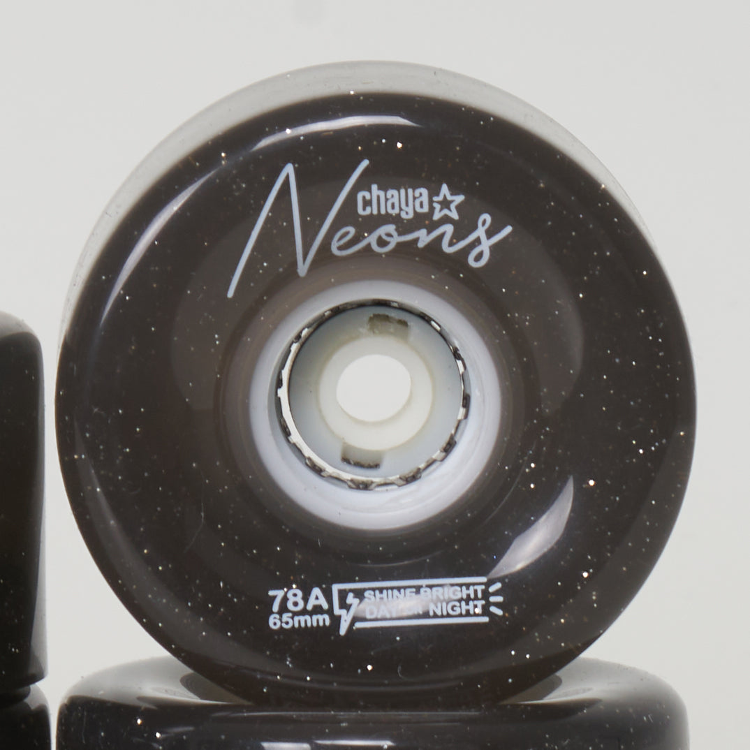 Chaya LED 65mm/78a Wheels - Black/Glitter