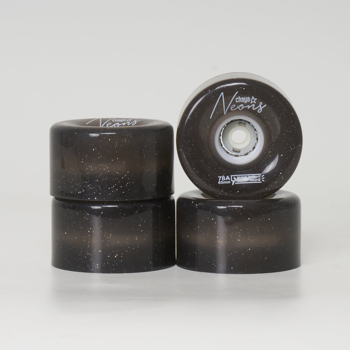 Chaya LED 65mm/78a Wheels - Black/Glitter