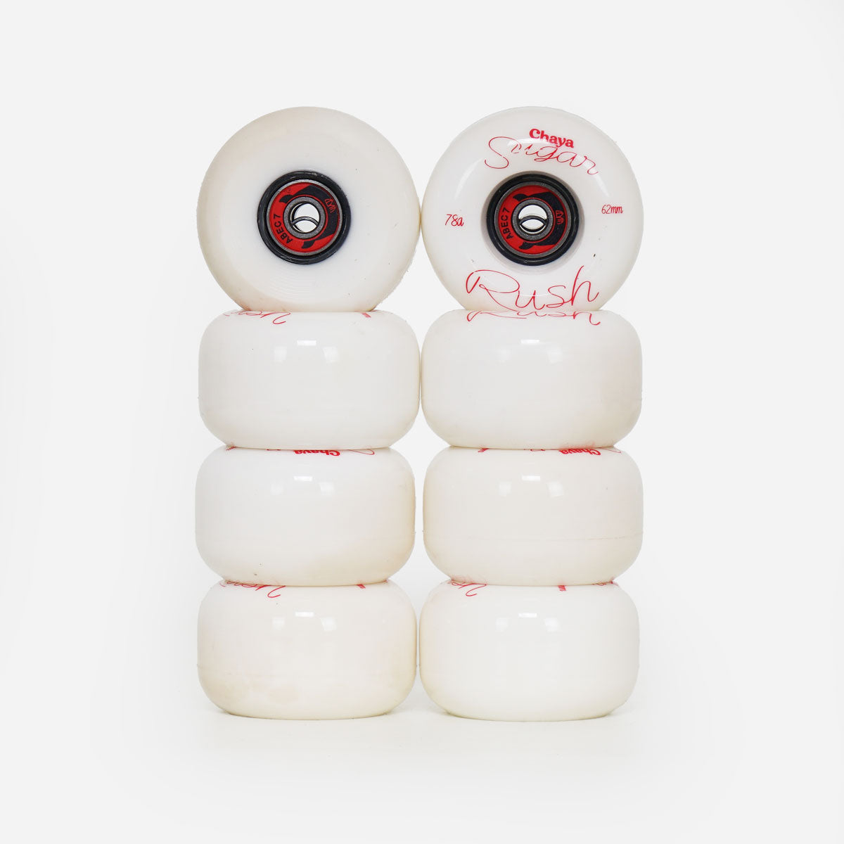 Chaya Sugar-Rush 59mm/92a Wheels and Bearings - Red (8-set)