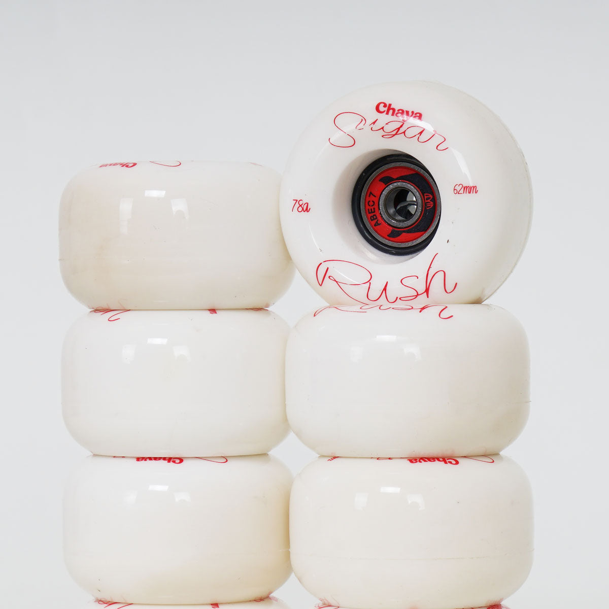 Chaya Sugar-Rush 59mm/92a Wheels and Bearings - Red (8-set)