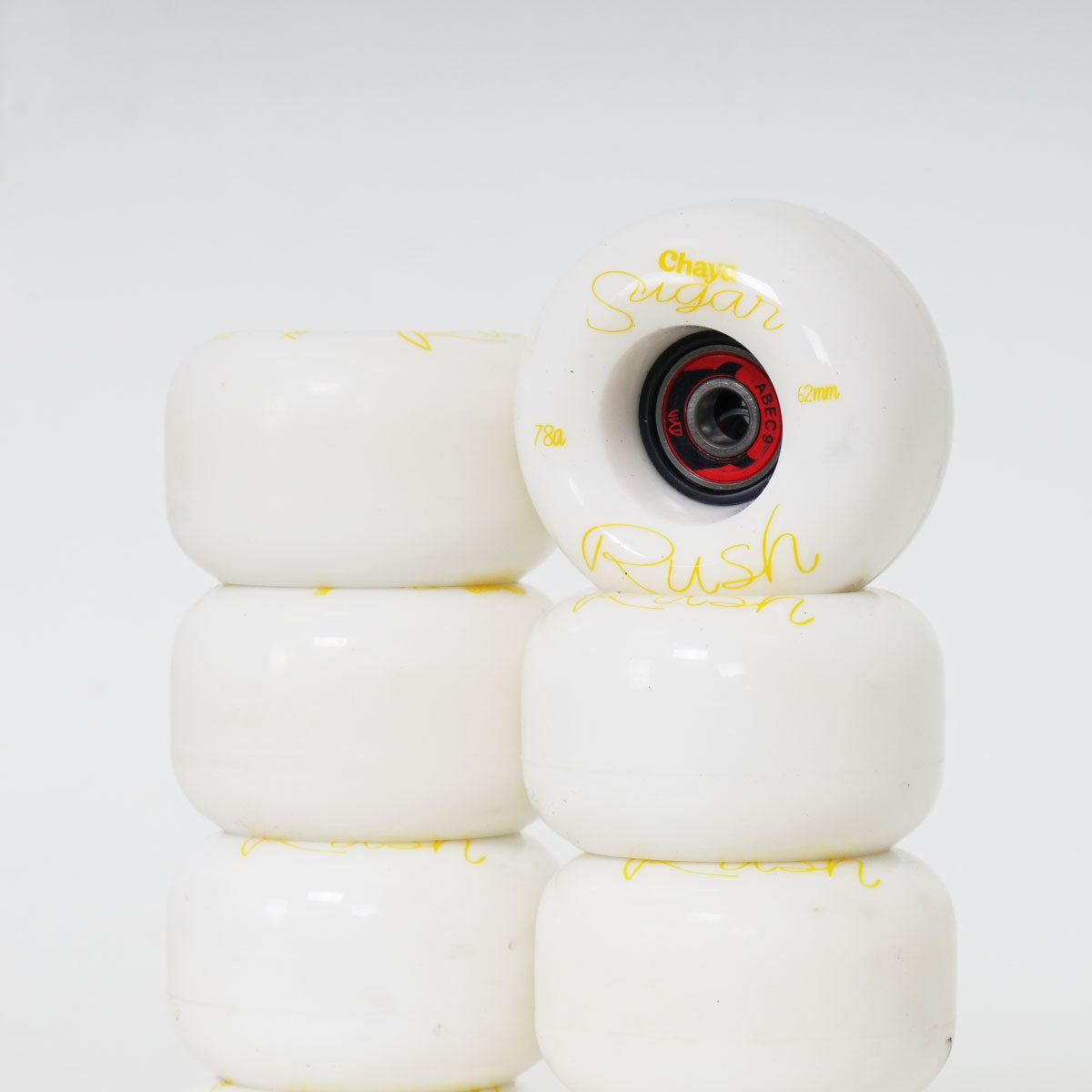 Chaya Sugar-Rush 59mm/92a Wheels and Bearings - Yellow (8-set)