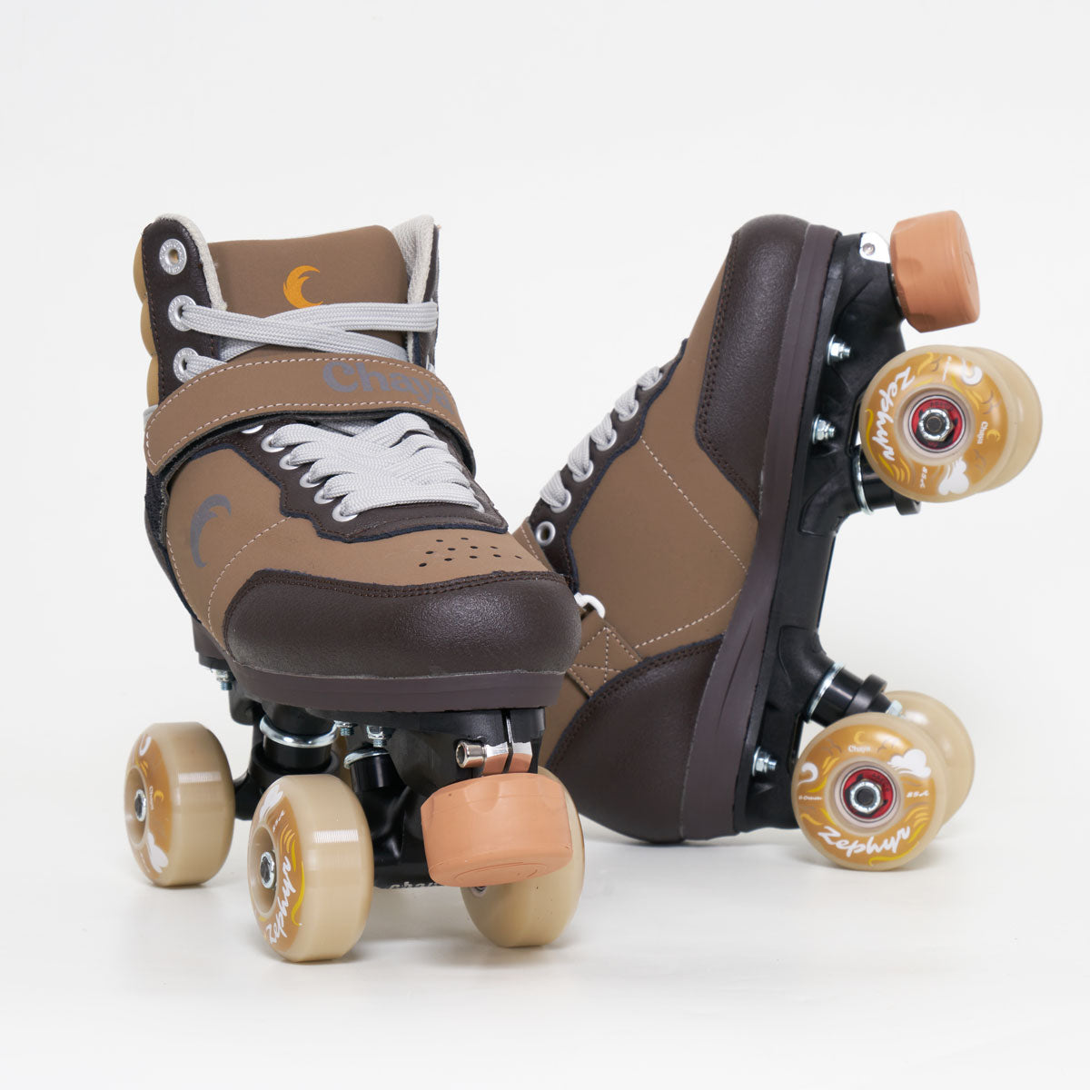 Roller Quad Vintage CHAYA Mocha - Confortable, Vegan, Roues 62mm 78A - Semelle Rigide Et Plaque Galaxy Evo - Taille Unique