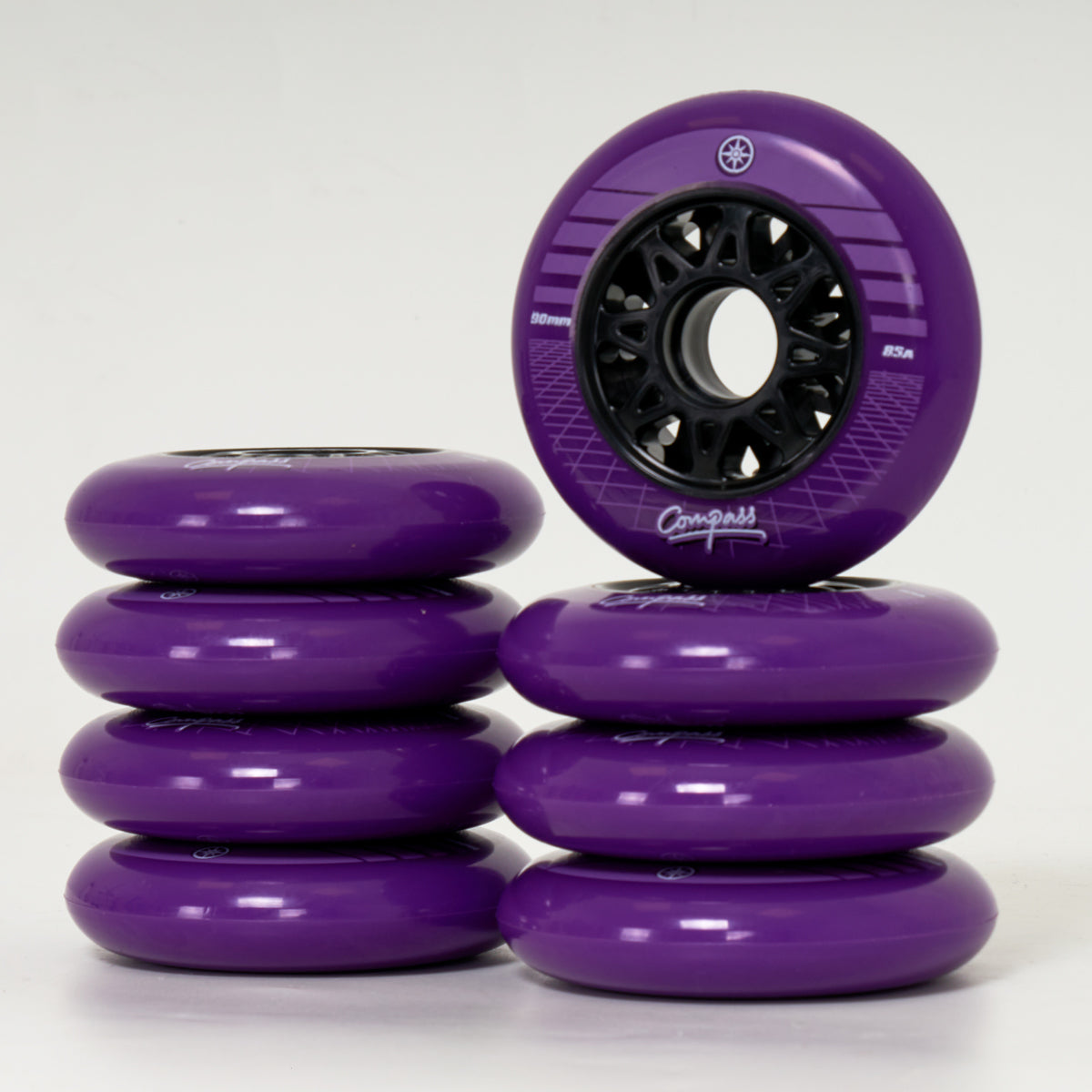 Compass Synthwave 90mm Wheels - Purple (8-Set)